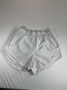 Nike Dri-Fit Running Shorts Womens Small White, Brief, Drawstring